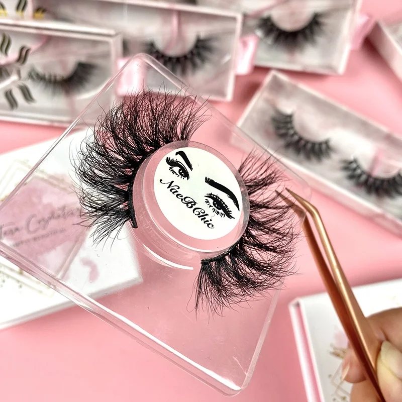 

Thick full strip lashes pink custom lashbox packaging 5d mink eyelashes lashes3d wholesale vendor 25mm bulk