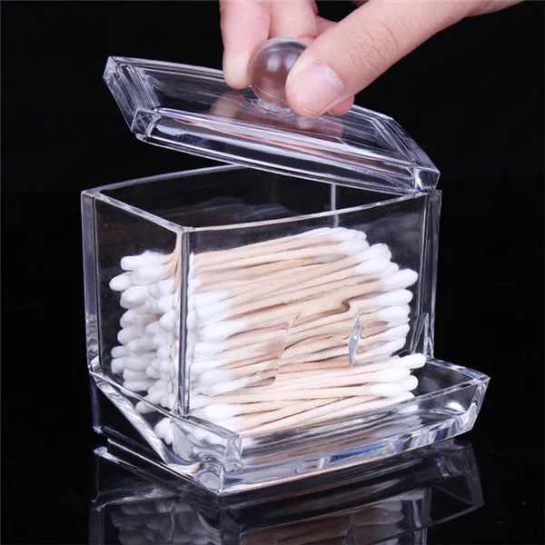 

TY Crystal Cotton Swab Box Cosmetic Cotton Storage Box Household Goods Home Storage Box Transparent Acrylic