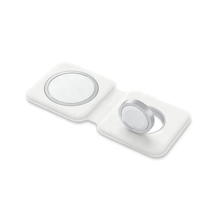 

2021 Hot selling Folding magnetic wireless charger Magsafing Duo Charger For Iphone 12 Apple Watch, Black/white