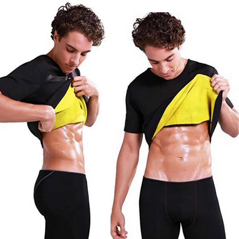 

Weight-Loss Shirt Workout Body Shapers T-Shirt Men Sweat More Fat Burning Waist Trainer Workout Body Shaper