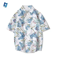 

Short Sleeve Plus Size Mens Summer Beach Hawaiian Shirt Floral sublimation 100% cotton t-shirt Holiday Vacation Camisas