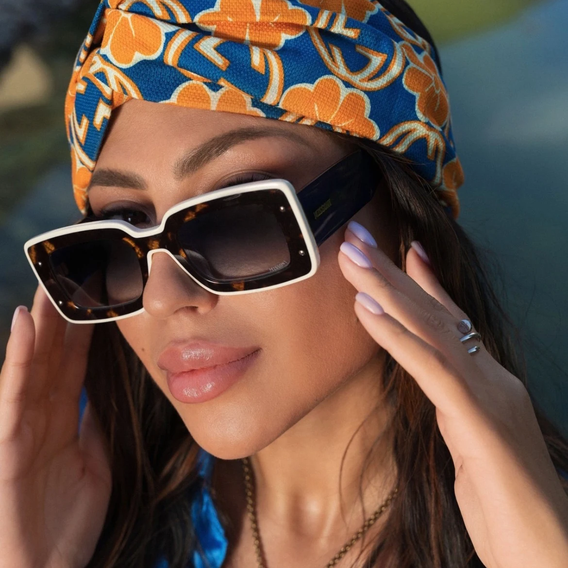 

2022 Luxury Brand Double Color Frame Sunglasses For Women Vintage Small Square Print Sun Glasses Men Chic Eyewear Leopard Brown