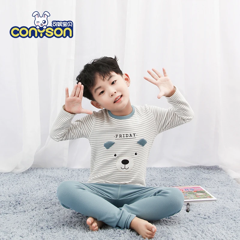 

2019 winter kids cartoon pajamas sleepwear for children Kids unisex pajamas set AL10986