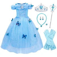 

Hot Sell Sofia/Aurora/Snow White/Elsa/Rapunzel Costume Girls Halloween Fancy Party Cosplay Costume Cinderella Dress