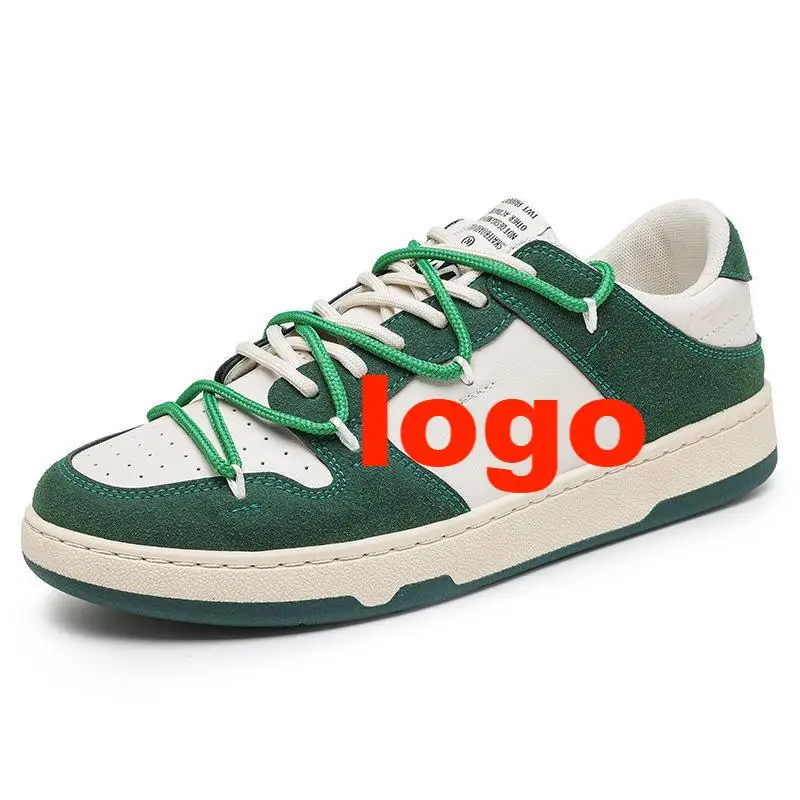 

High Quality Genuine Leather Sneakers Logo Men Fashion Custom Shoes Famous Brands Custom Shoes