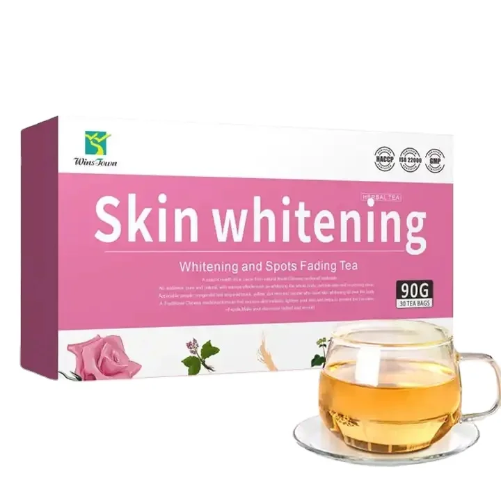 

Skin whiten tea glow Custom Natural herbal spot fading lightening beauty detox For Glowing Skin tea