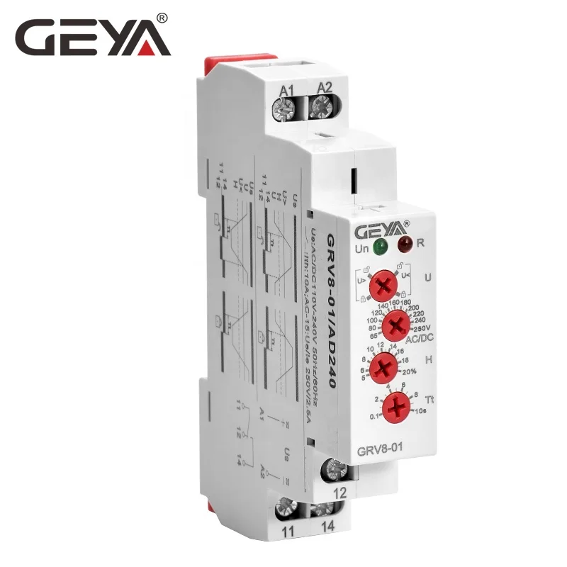 

GEYA GRV8-01 Over Under Voltage Select Operation Through Knob Monitoring Voltage Relay