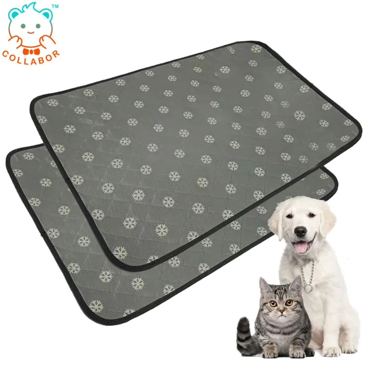 

COLLABOR Reusable Diapers Washable Dog Puppy Pad Reusable Pet Travel Mats Training Pee Pads, Solid,printing
