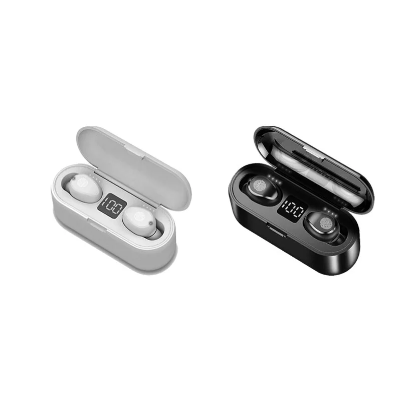 

Airbuds Mini tws f9 wireless earphones with 2000mAh Charging case BT5.0 wireless earbuds audifonos