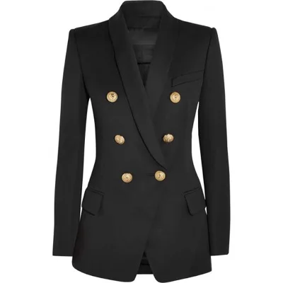 

2020 new arrivals wholesale fashion shawl collar double breasted women blazer suits