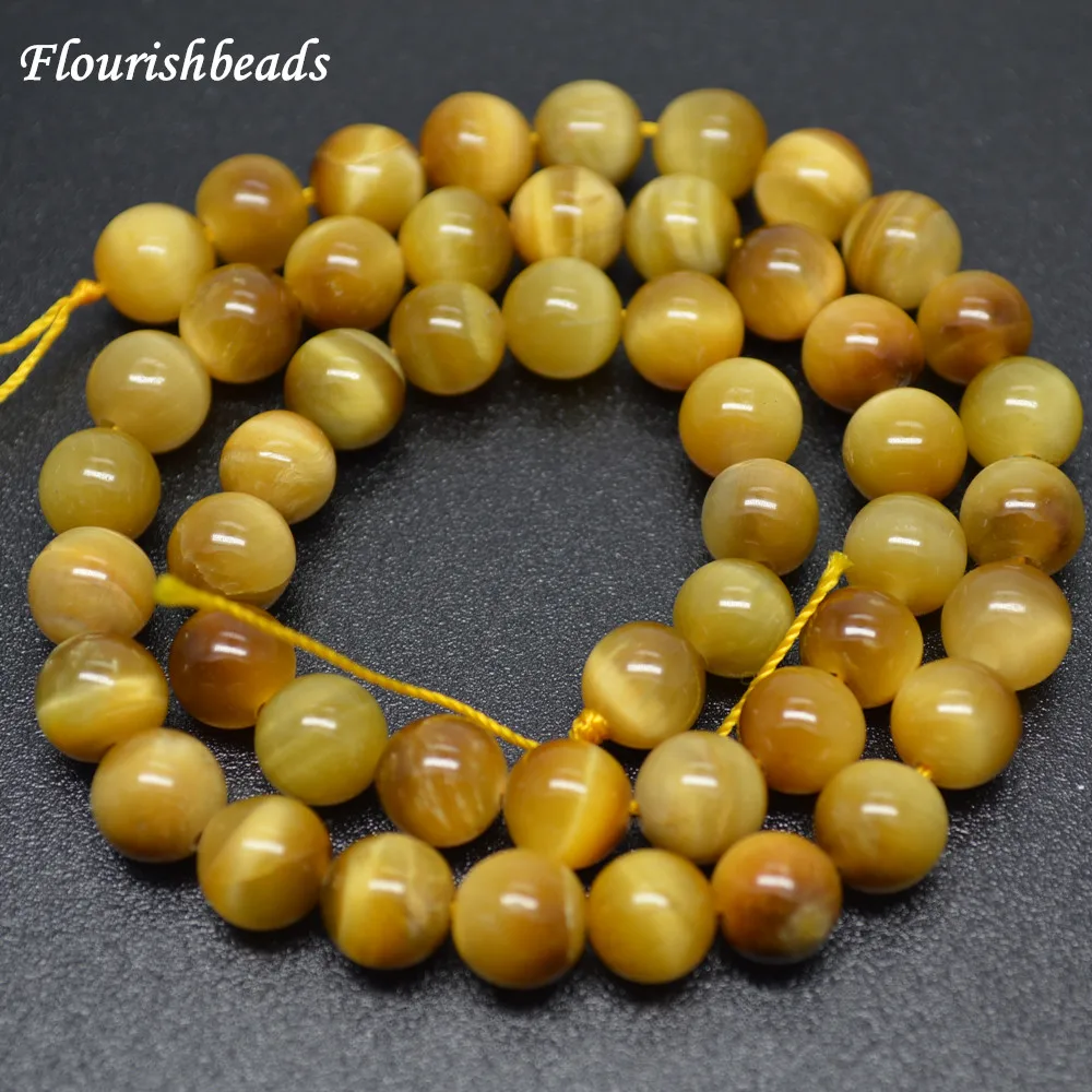 

4mm~12mm Golden Tiger Eye Stone Round Beads Semi-precious Stone Jewelry making supplies