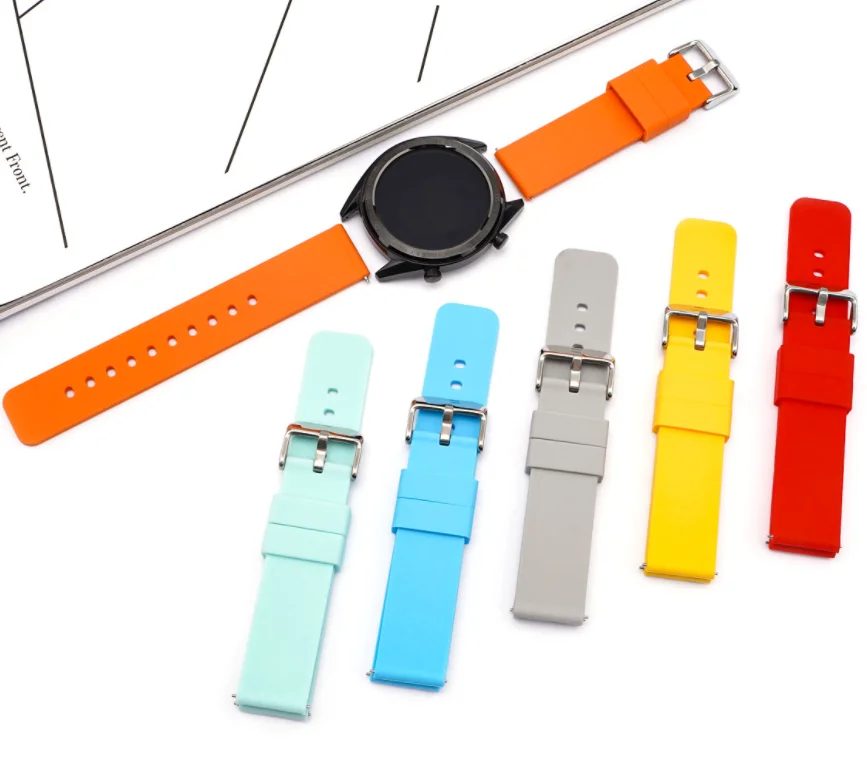 

Sport Fashion pure color silicone strap watch bands watchband universal band Adjustable Rubber Silicone Watch Strap