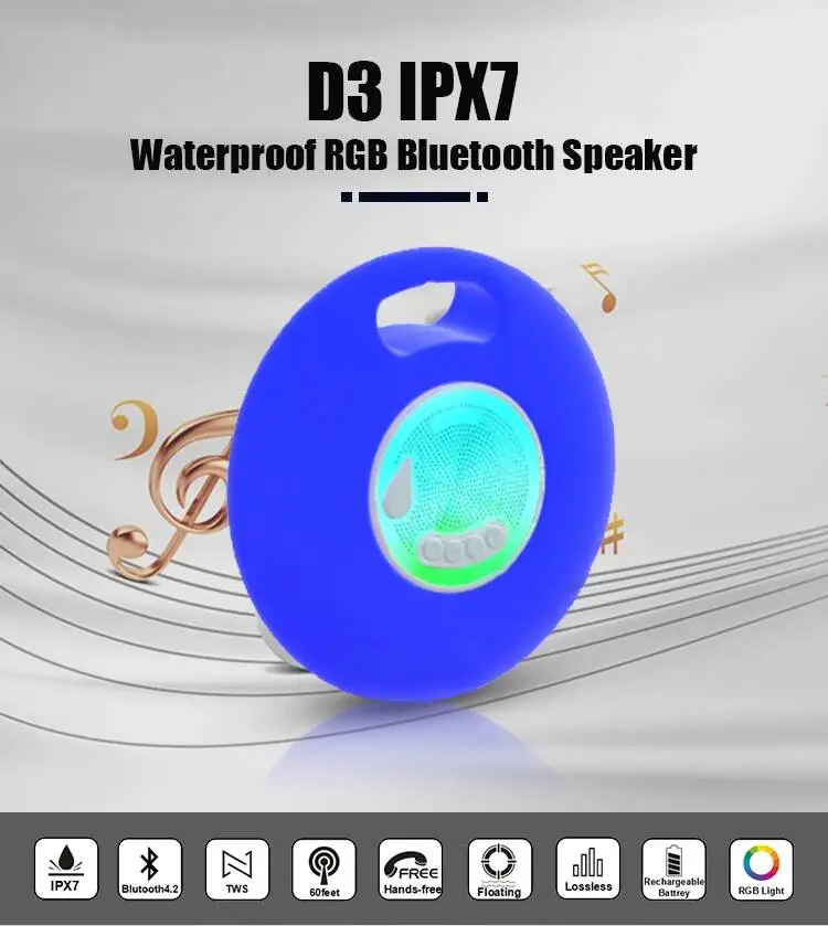 IPX7 waterproof floating portable wireless outdoor speaker - ANKUX.COM