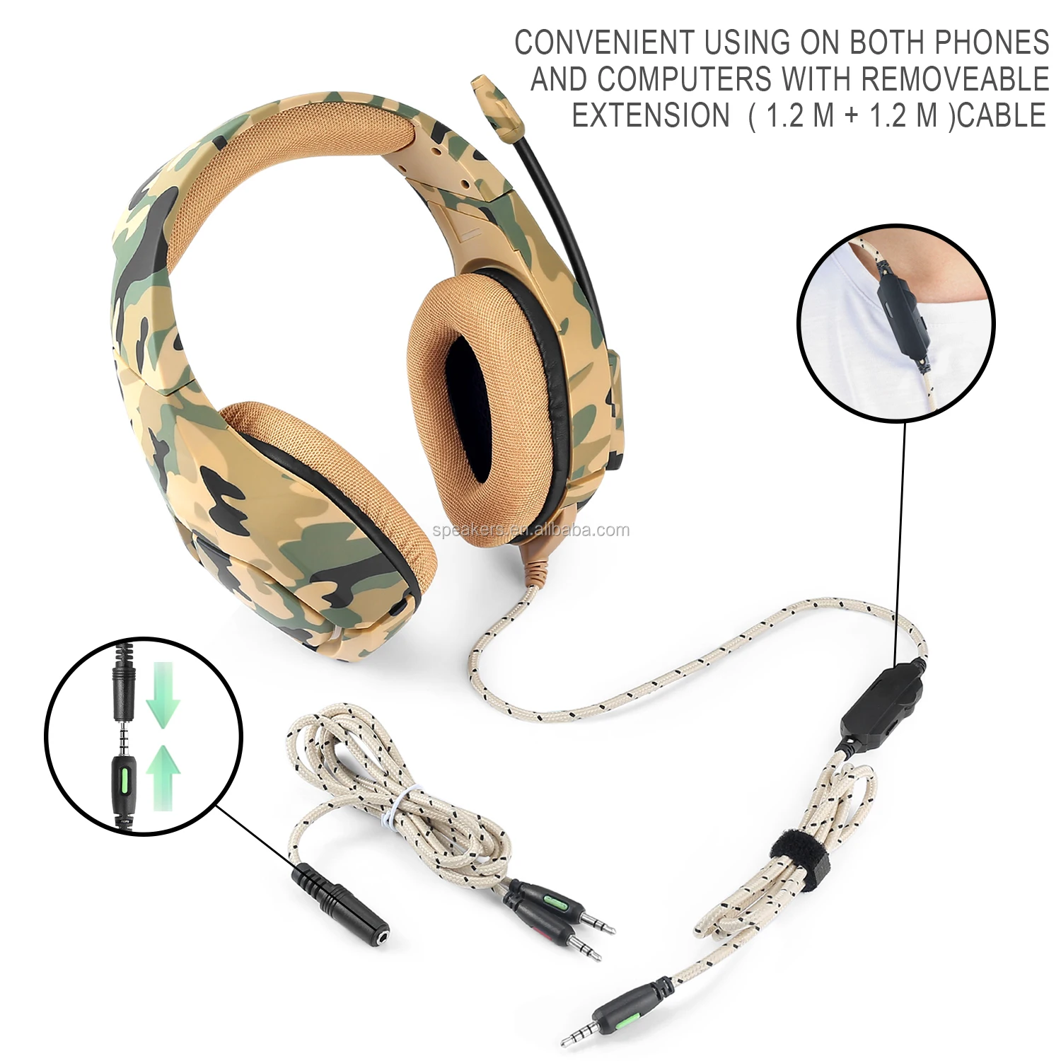 Gaming Headset Compatible PS4 New Xbox one PC Mac Over Ear 3.5mm Headphones with Mic Noise Isolating Deep Bass Surround - ANKUX.COM