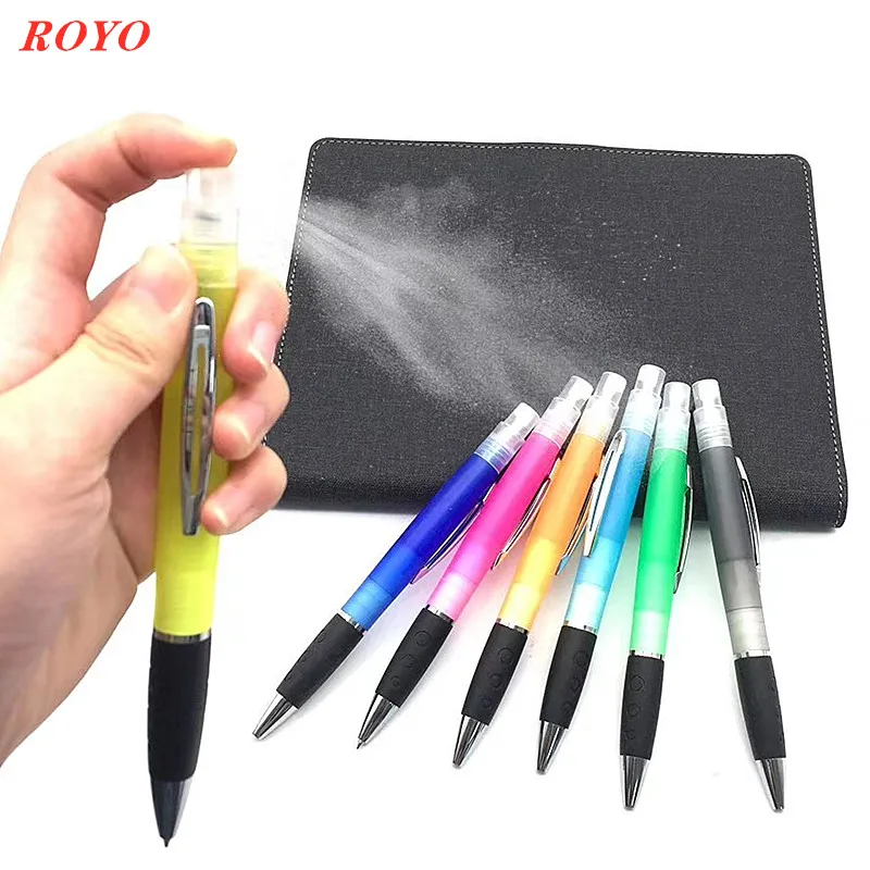 

New Promotional Spray Disinfection Ball Pen Sprayer With Custom Perfume Bottle Pen Liquid Hand Soap Mosquito Repellent Pen, 7 colors and custom