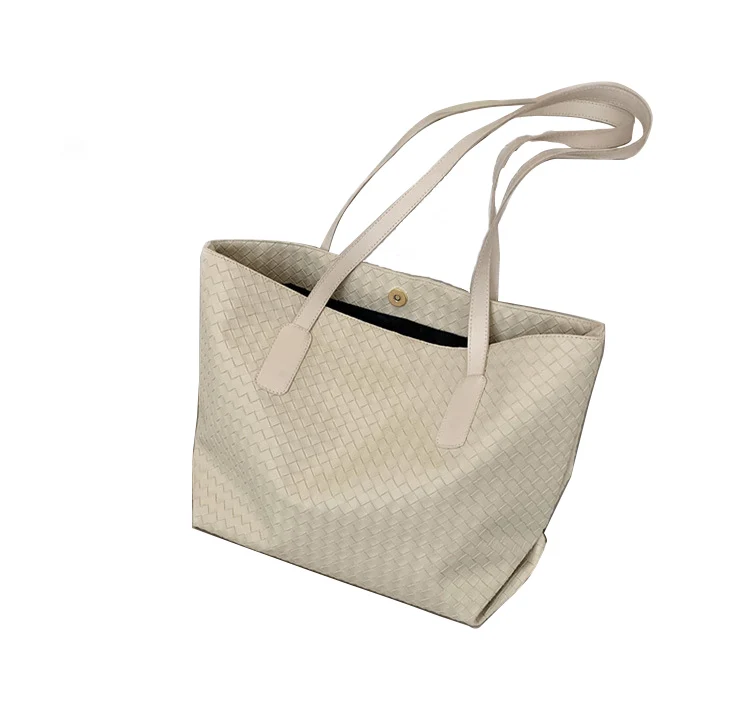 

2021 Hot Sale Casual Fashion Large-Capacity Tote Bag Autumn And Winter Hand-Woven Simple Shoulder Bag Online Shopping Y10225