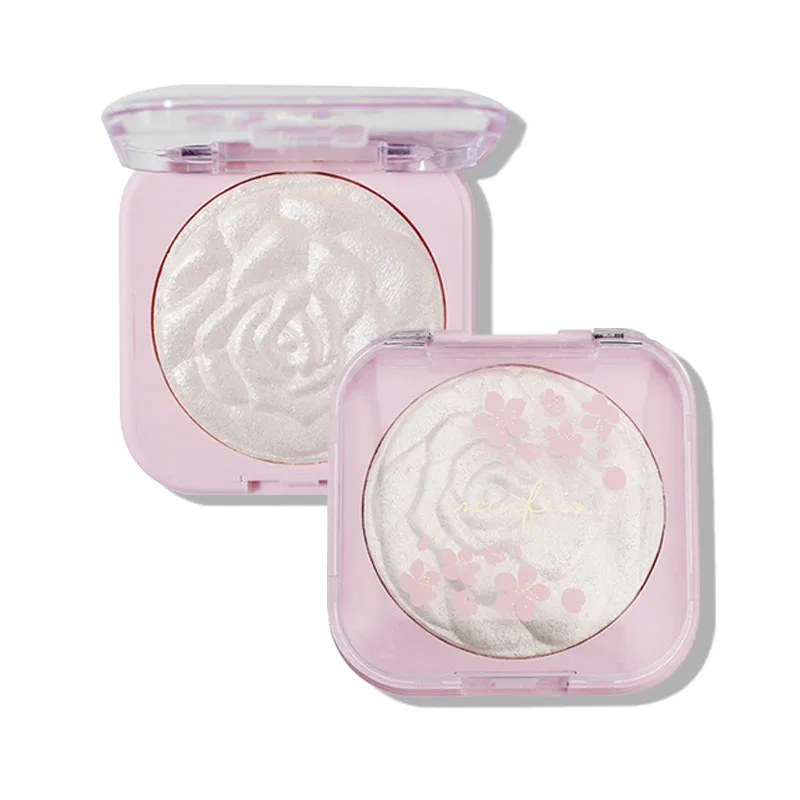 

flower translucent highlight powder ginger brightening powder cake fairy glitter highlighters, 4 colors