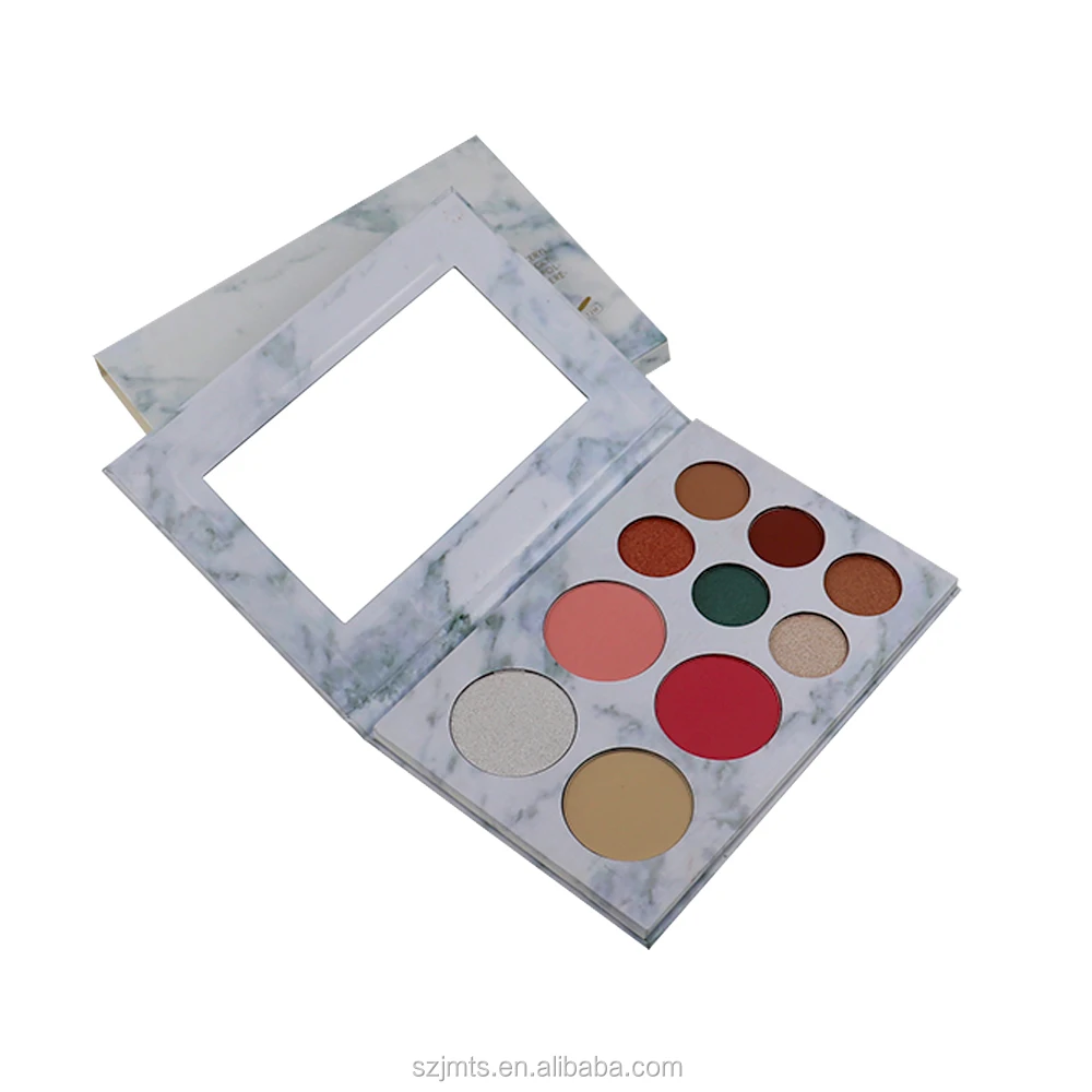 

Private label marble 6colors eyeshadow +2 color highlighter+ 2 color blusher vegan makeup Palette Custom palette Wholesale