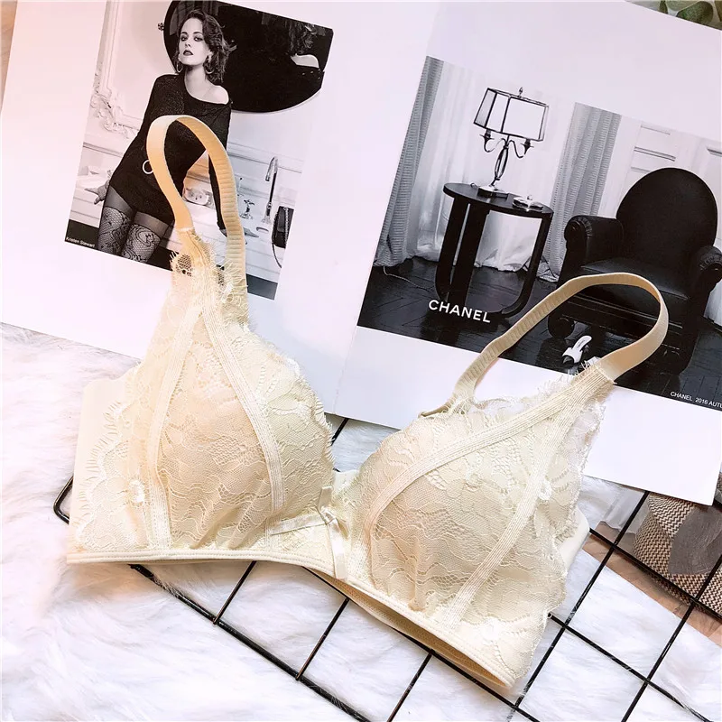 

Sexy Women Lingerie Bras for Push Up Lace Floral Bra Supper Padded Bra, Black