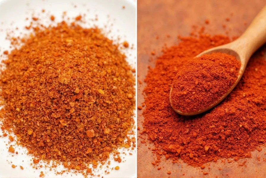 Spice rack featuring chili flakes and crushed red pepper bottles