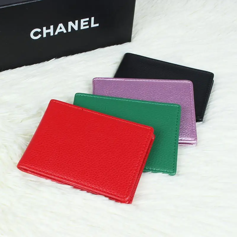 

2019 Casual Men's Wallets Leather Solid Luxury Wallet Men Pu Leather Slim Bifold Short Purses Credit Card Holder For Business, Customize