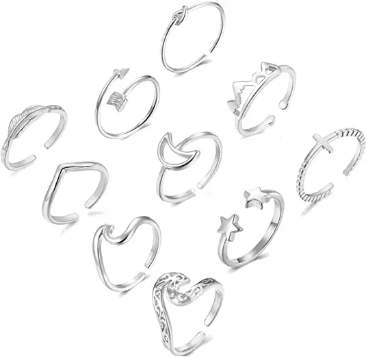 

Wholesale Stackable Ring Irregular Ring Wave Ring for Women