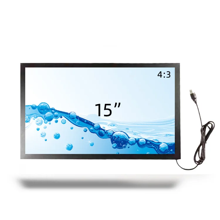 

Direct selling 10 points 15" inch Infrared Touch Screen IR Frame Panel Overlays with Glass