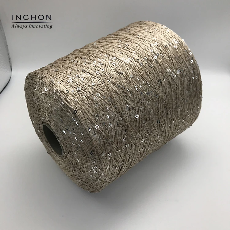 3mm 6mm cotton sequin yarn