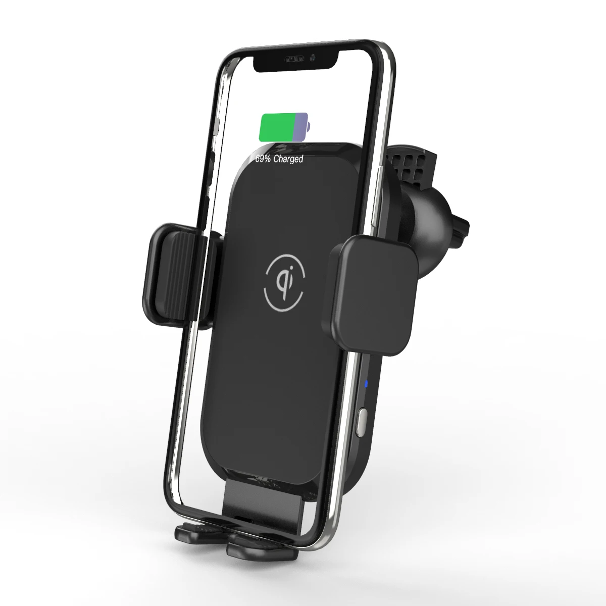 

50% Discount Qi 15W Fast Charging 2 In 1 Auto Clamping Portable Smart Sensor Car Phone Holder Wireless Charger Mount For Car