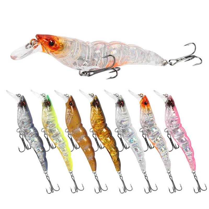 

Shrimp Fishing Lures100mm 13g Hard Bait Minnow Lure Artificial Wobblers Sea Bass Fishing Pesca, 12colors