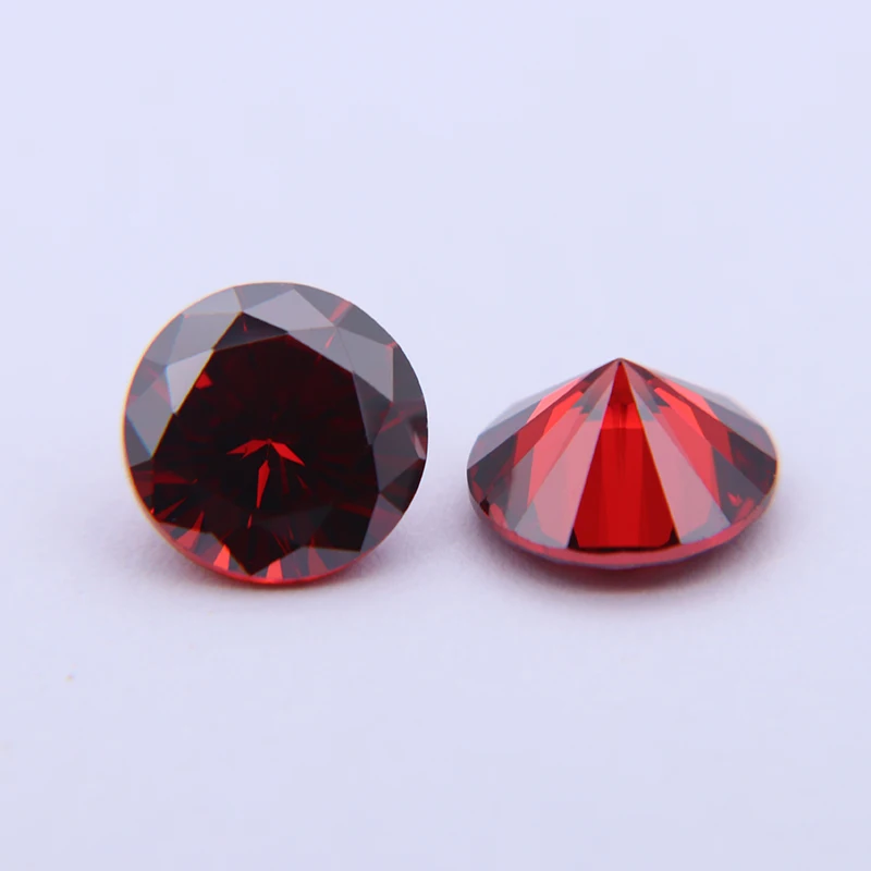 

Round Cubic Zirconia Synthetic D-Garnet Jewely Machine cut Any Size