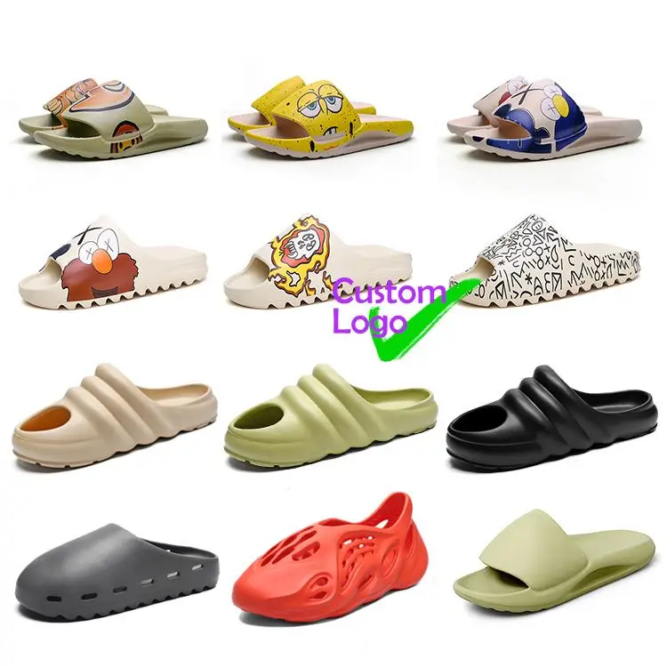 

Eva Terlik Tabani ormekin Sole Slipper Yezzy Slide Slippers Green Women Men'S Mens Slides Original Slippers Man Indoor, Customized color