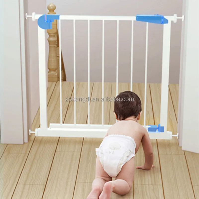 

safety baby gate for gate way 75cm with auto door lock function white safety gates baby, Green/blue/white/grey/customize