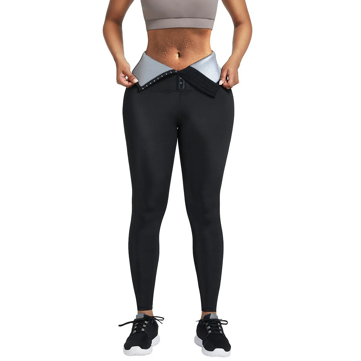 

Wholesale High-waisted abdomen fitness sweats tights yoga pants activewear sports gym fitness yoga leggings, Picture shows