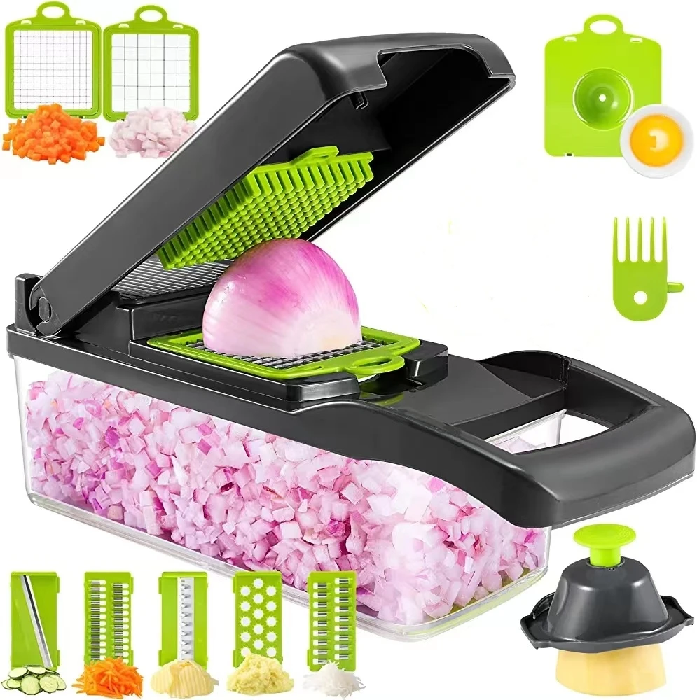 

Multifunctional Kitchen Vegetable Cutter Manual 12 In 1 Mandoline Slicer Plastic Fruit Potato Vegetable Chopper Grater Slicer