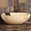 High Polished Large Size Factory China Natural Travertine Stone Bathtub Marble Stone bath For Bathroom Decoration