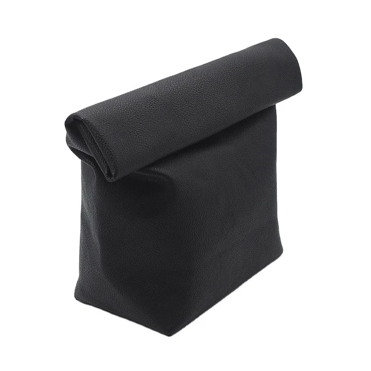 

Top Quality Fashion Black PU Leather Picnic Lunch Bag