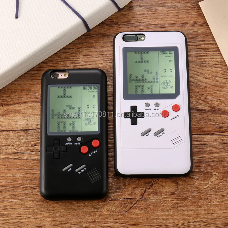 White Black screen display video console shell game phone smartphone cover retro game case for iphone