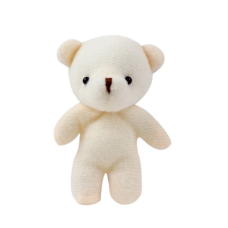 Portable Unisex Soft Teddy Bear Keychain Cute Plush Toy Stuffed with PP Cotton Comforter for Parties or Gifts