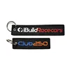 no minimum personalize own brand logo name custom embroidered keychain