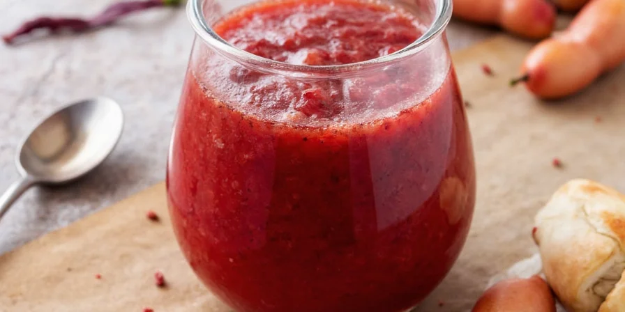 Bottle of homemade raspberry chipotle marinade