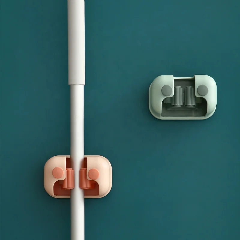 

Mop Adhesive Wall Holder Hooks Household Mop Stick Holder Broom Holder For Kitchen Mop Clamp Hook For Bathroom