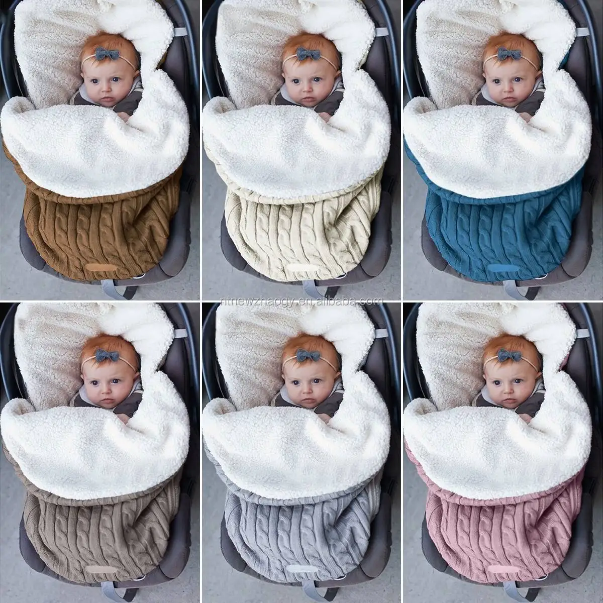 knitted pram sleeping bag