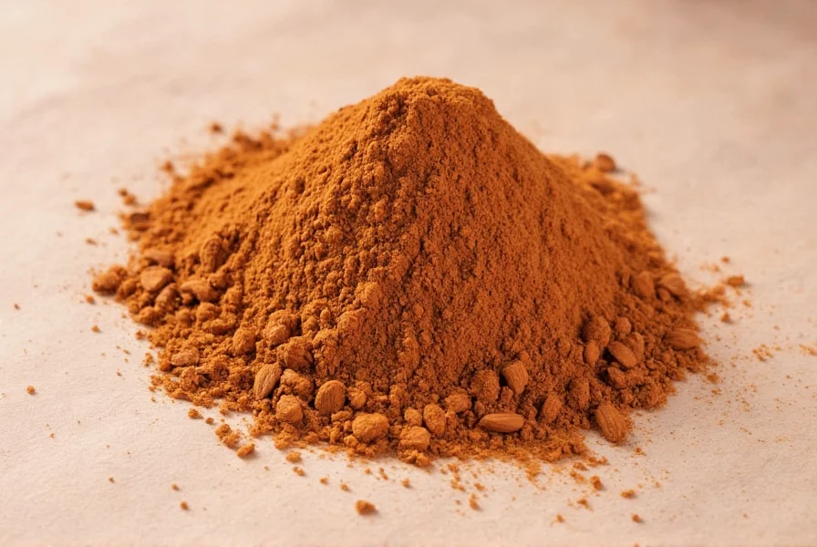 Various dishes featuring cinnamon powder including baked goods, savory stews, and beverages