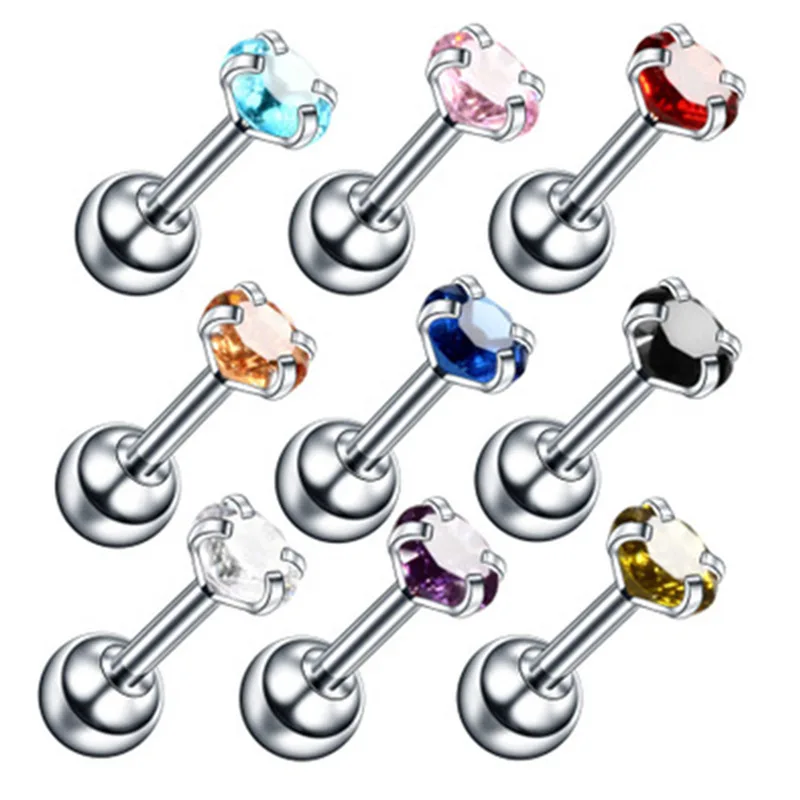 

2021 Unsex High quality Tongue Rings Surgical Steel Nipple Straight Barbells Piercing Jewelry