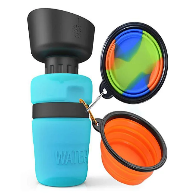 

Portable Silicone Dog Water Travel Leakproof Foldable Pet Dog Bottle, Pink,green,blue