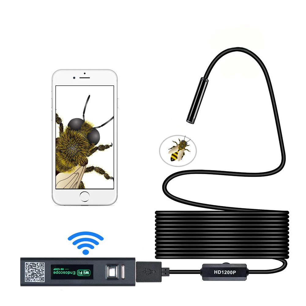 

Wireless Wifi Endoscope Snake Camera 1200P HD 8 LED Waterproof