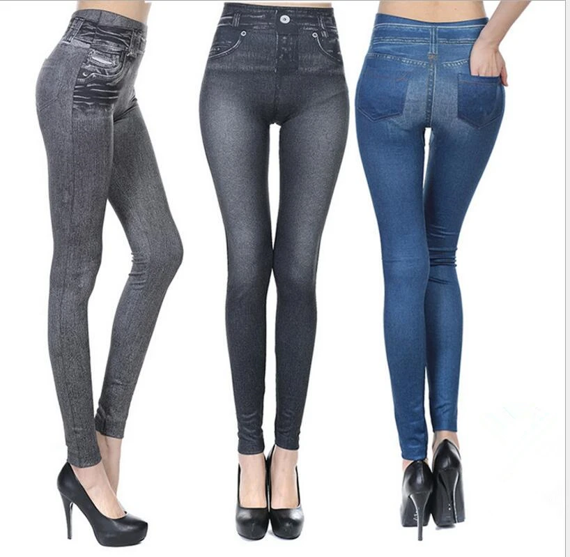 

New Type Magic Print Buttock Carrying Carese Jeans leggings, Black
