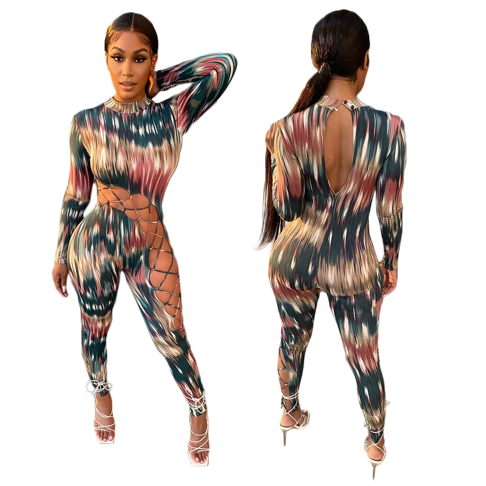 

2021 v-neck vest rib dye see through luxury woman bodysuit jumpsuit, White/black