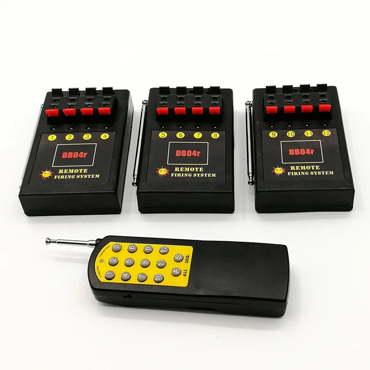 

3rd generation 4 cues receiver, CE passed 12 cues Remote Control stage fountains cakes Fireworks Firing System
